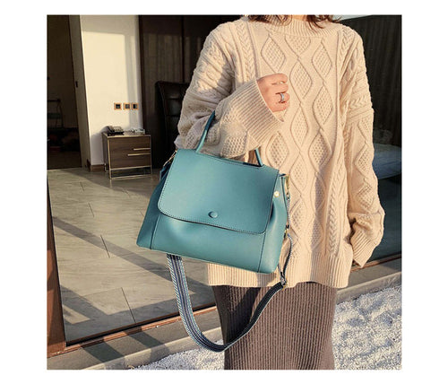 Casual Simple Leather Crossbody Bag For Women And Girls Designer Shoulder Messenger Travel Bag For Ladies
